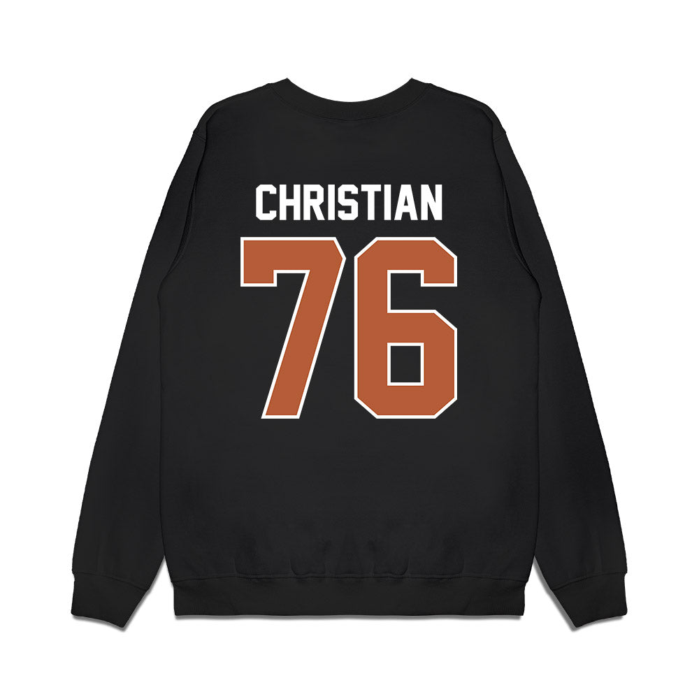 Texas - NCAA Football : Jackson Christian - Vintage Helmet Premium Crewneck Sweatshirt-1