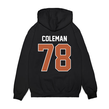 Texas - NCAA Football : Jordan Coleman - Vintage Helmet Premium Hooded Sweatshirt-1