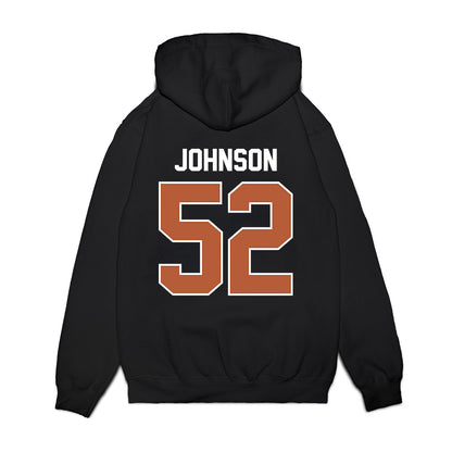 Texas - NCAA Football : James Johnson - Vintage Helmet Premium Hooded Sweatshirt-1