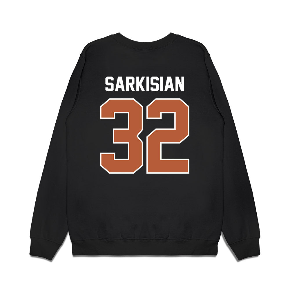 Texas - NCAA Football : Brady Sarkisian - Vintage Helmet Premium Crewneck Sweatshirt-1