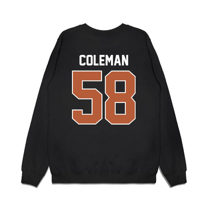 Texas - NCAA Football : Devin Coleman - Vintage Helmet Premium Crewneck Sweatshirt-1