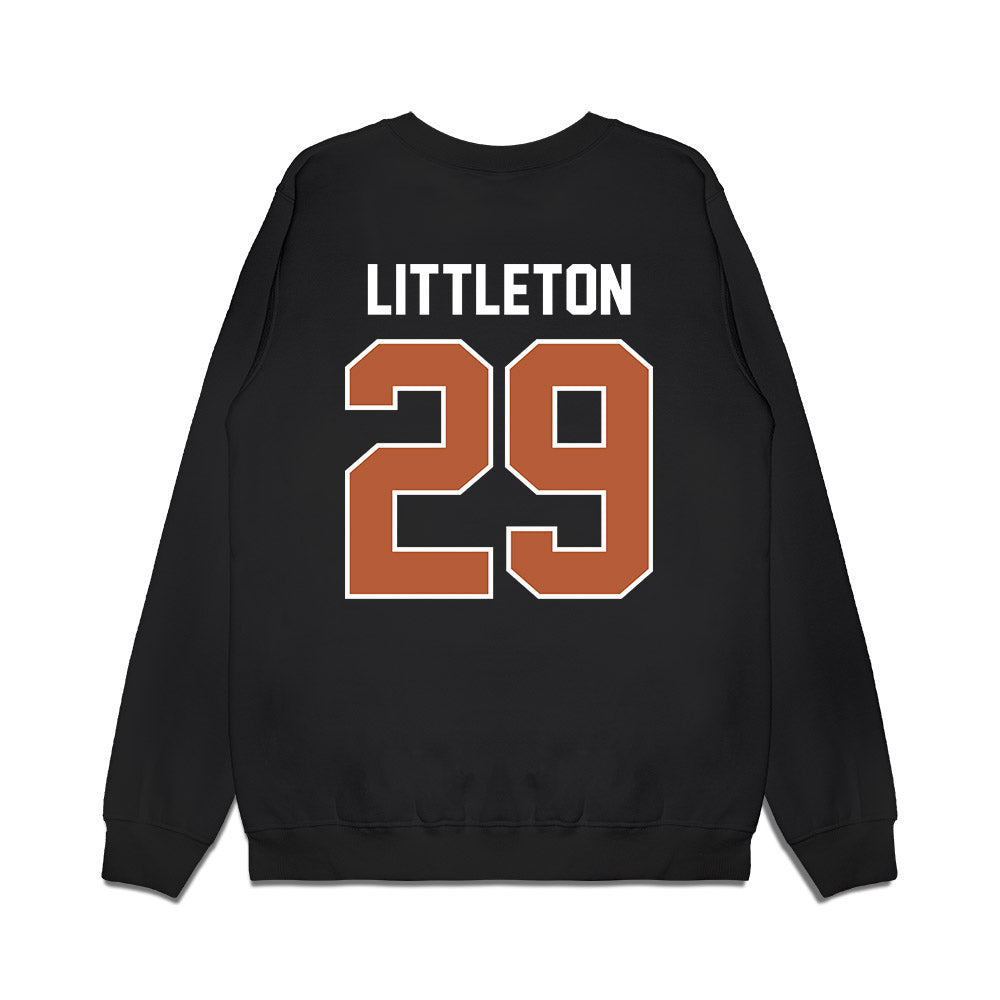 Texas - NCAA Football : Graceson Littleton - Vintage Helmet Premium Crewneck Sweatshirt-1