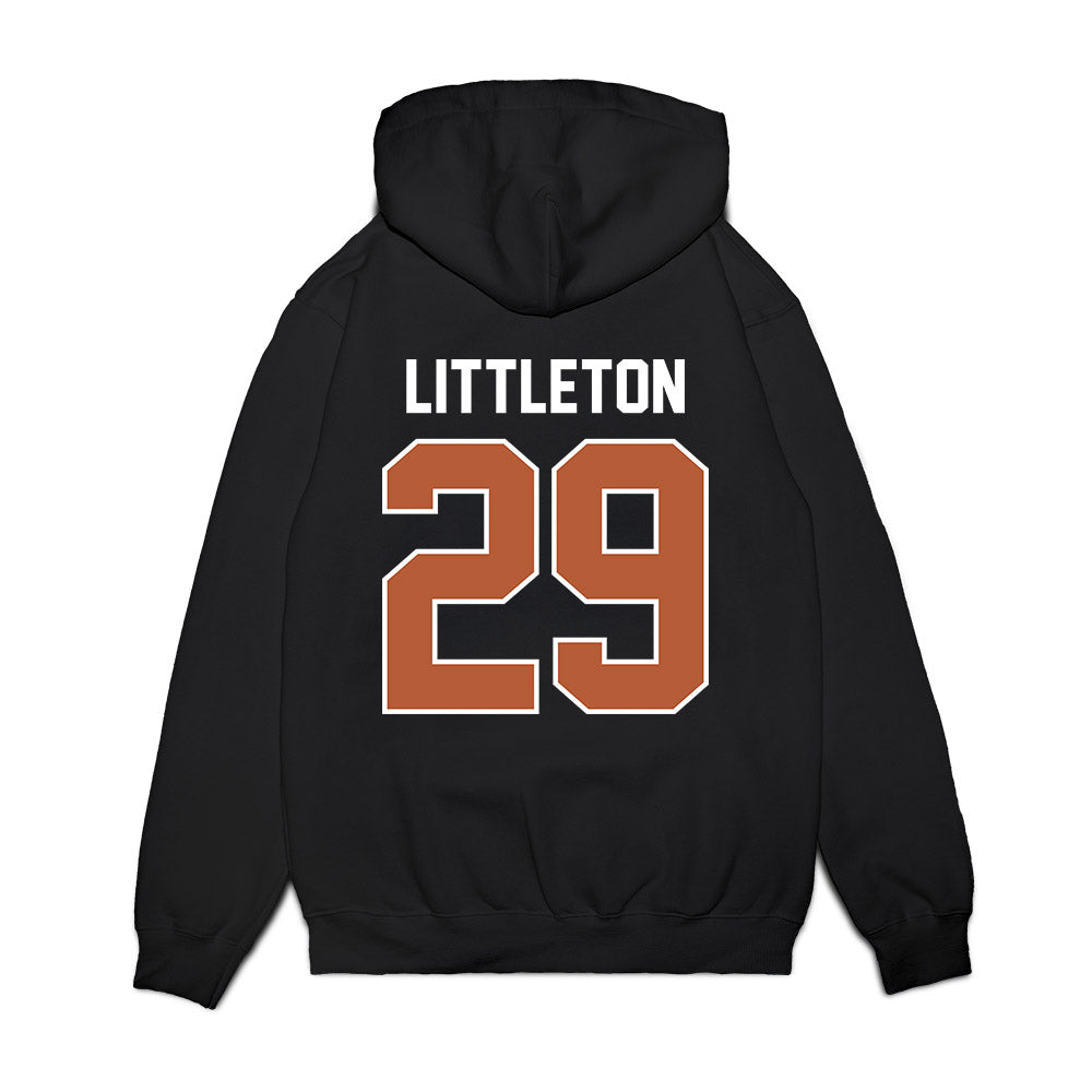 Texas - NCAA Football : Graceson Littleton - Vintage Helmet Premium Hooded Sweatshirt-1