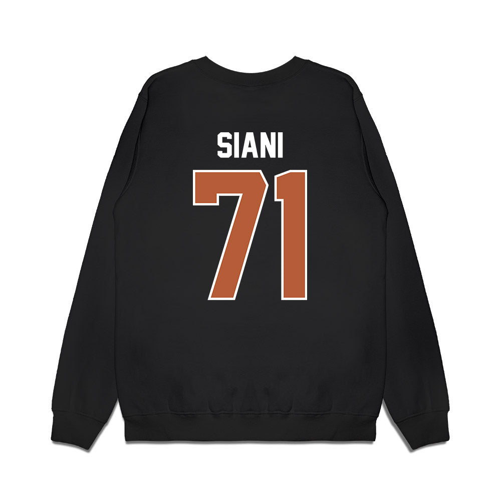 Texas - NCAA Football : Melvin Siani - Vintage Helmet Premium Crewneck Sweatshirt-1