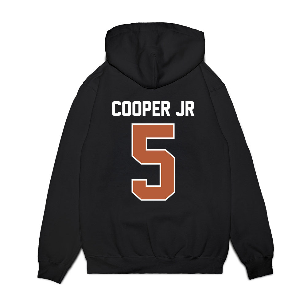 Texas - NCAA Football : Derrek Cooper jr - Vintage Helmet Premium Hooded Sweatshirt-1