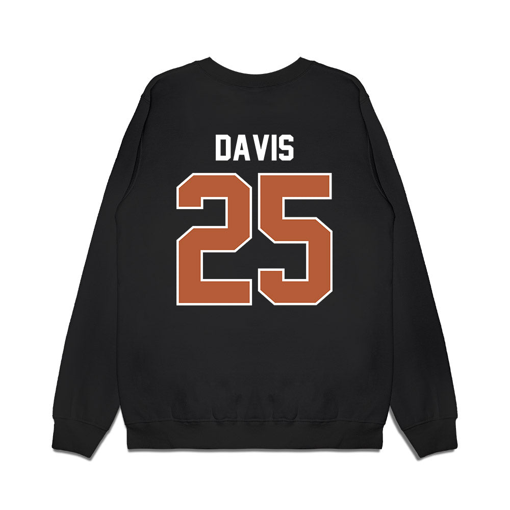 Texas - NCAA Football : Toray Davis - Vintage Helmet Premium Crewneck Sweatshirt-1