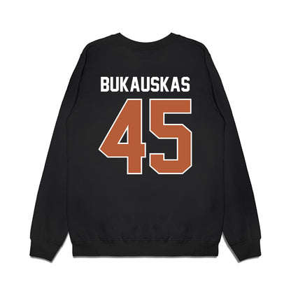 Texas - NCAA Football : Mikey Bukauskas - Vintage Helmet Premium Crewneck Sweatshirt-1