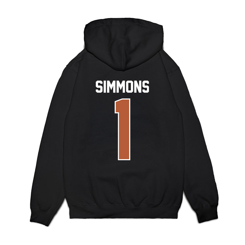 Texas - NCAA Football : Colin Simmons - Vintage Helmet Premium Hooded Sweatshirt-1