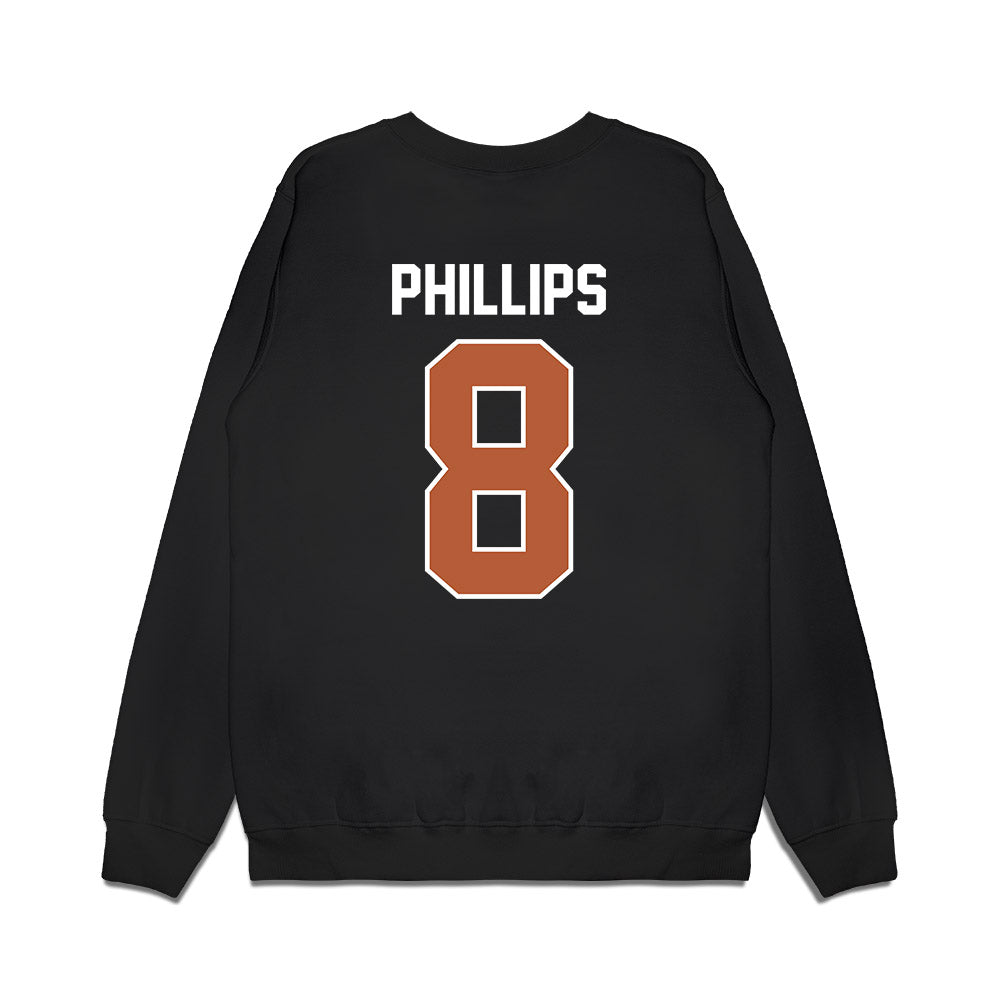 Texas - NCAA Football : Kade Phillips - Vintage Helmet Premium Crewneck Sweatshirt-1