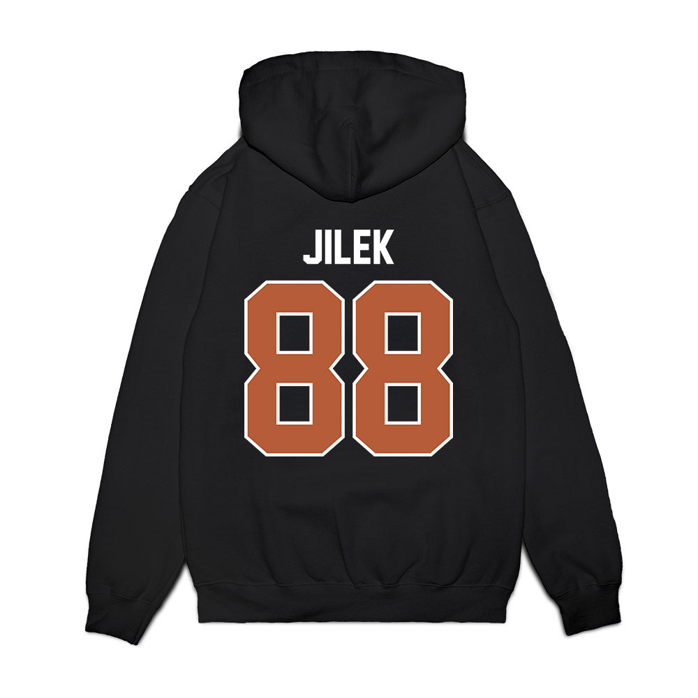 Texas - NCAA Football : Charlie Jilek - Vintage Helmet Premium Hooded Sweatshirt-1