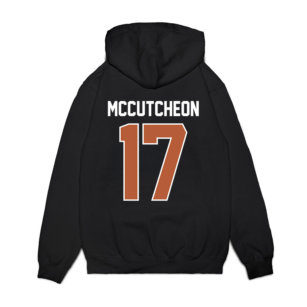 Texas - NCAA Football : Daylan McCutcheon - Vintage Helmet Premium Hooded Sweatshirt-1