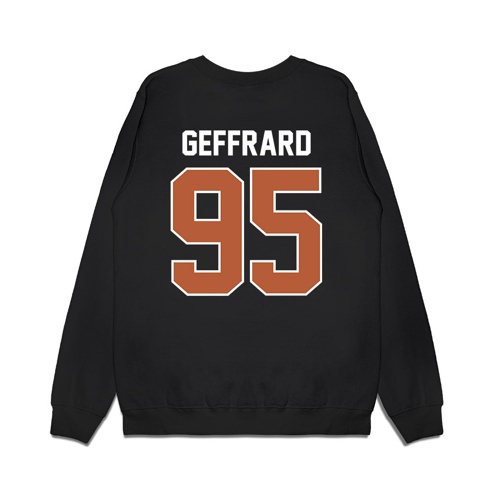 Texas - NCAA Football : Ian Geffrard - Vintage Helmet Premium Crewneck Sweatshirt-1