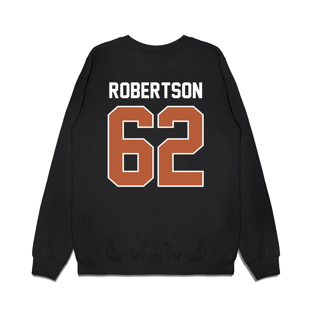 Texas - NCAA Football : Connor Robertson - Vintage Helmet Premium Crewneck Sweatshirt-1