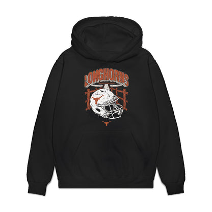 Texas - NCAA Football : Derrek Cooper jr - Vintage Helmet Premium Hooded Sweatshirt-0