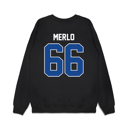 Kentucky - NCAA Football : Tino Merlo - Vintage Helmet Premium Crewneck Sweatshirt-1