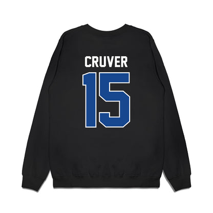 Kentucky - NCAA Football : Carson Cruver - Vintage Helmet Premium Crewneck Sweatshirt-1