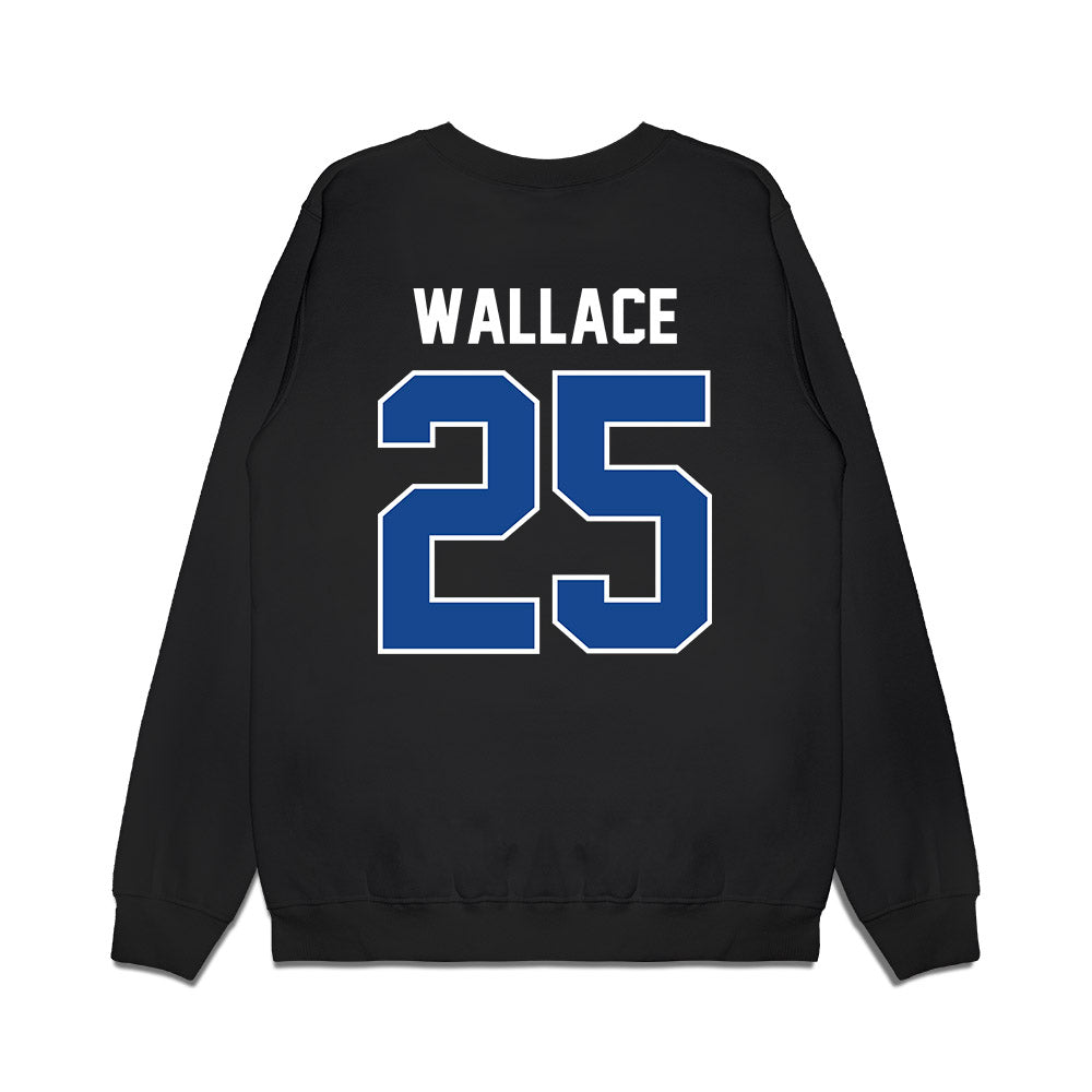 Kentucky - NCAA Football : Tavion Wallace - Vintage Helmet Premium Crewneck Sweatshirt-1