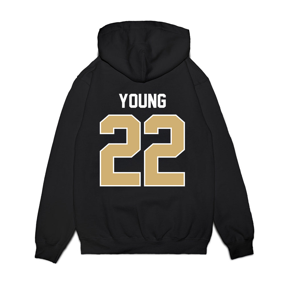 Vanderbilt - NCAA Football : Mk Young - Vintage Helmet Premium Hooded Sweatshirt-1