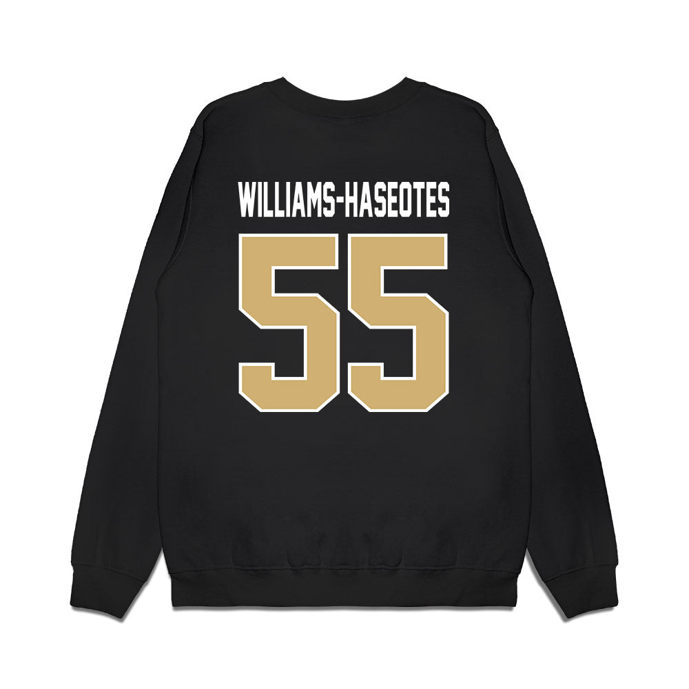 Vanderbilt - NCAA Football : George Williams-Haseotes - Vintage Helmet Premium Crewneck Sweatshirt-1