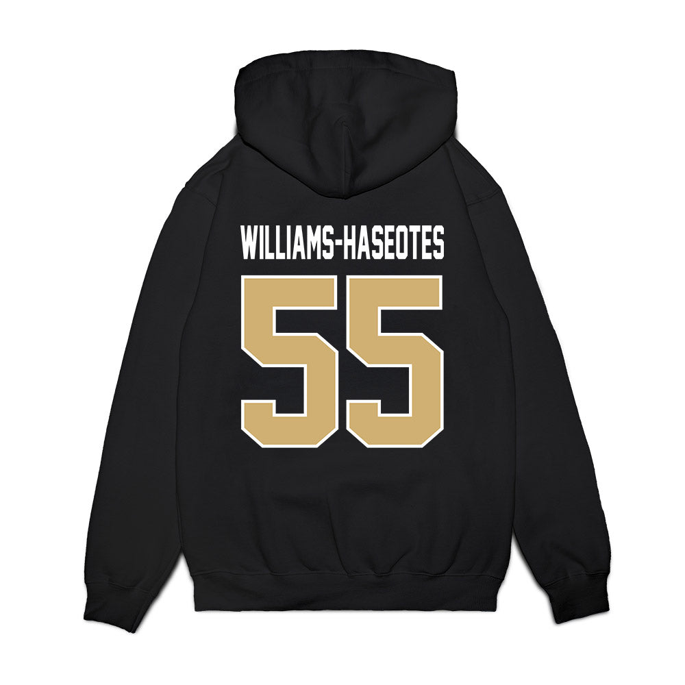 Vanderbilt - NCAA Football : George Williams-Haseotes - Vintage Helmet Premium Hooded Sweatshirt-1