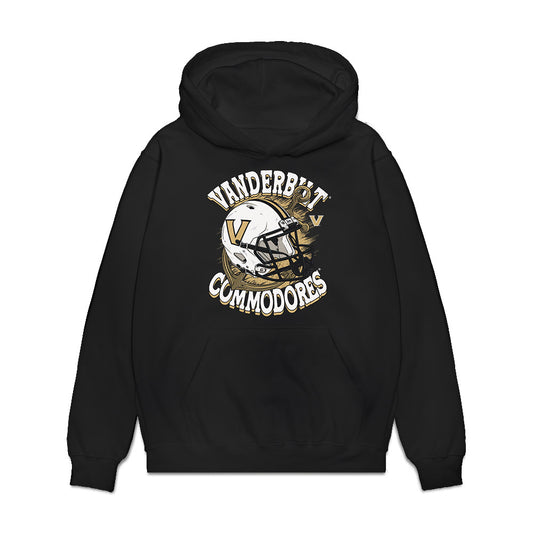 Vanderbilt - NCAA Football : Makhilyn Young - Vintage Helmet Premium Hooded Sweatshirt-0