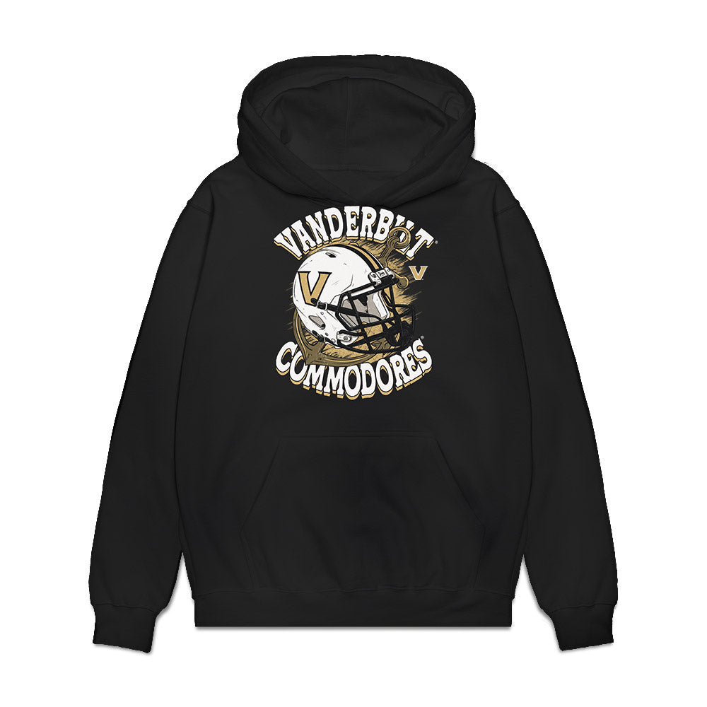 Vanderbilt - NCAA Football : Jacory Thomas - Vintage Helmet Premium Hooded Sweatshirt-0