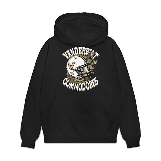 Vanderbilt - NCAA Football : Maurice Veney - Vintage Helmet Premium Hooded Sweatshirt-0