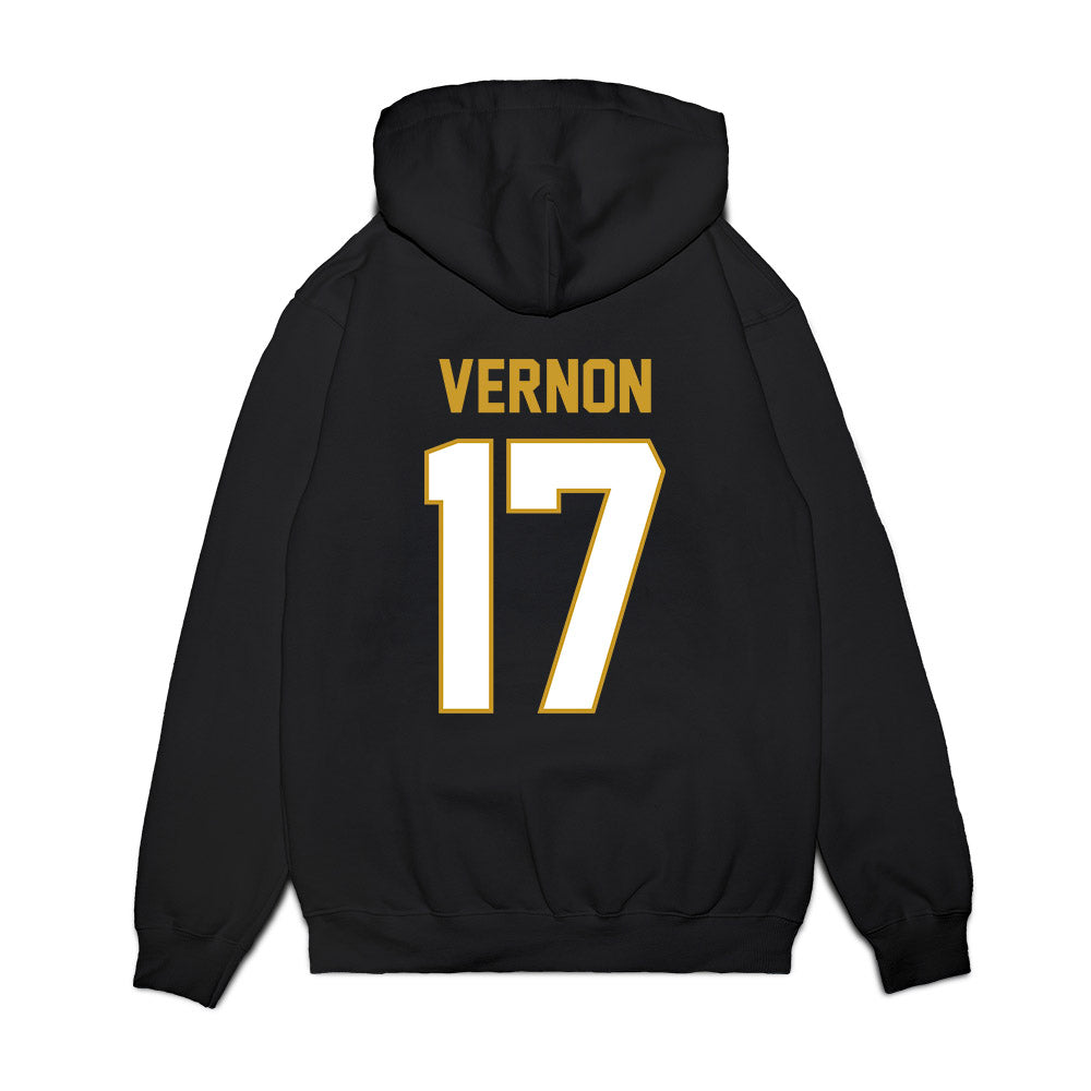 Notre Dame - NCAA Football : Brenan Vernon - Vintage Helmet Premium Hooded Sweatshirt-1