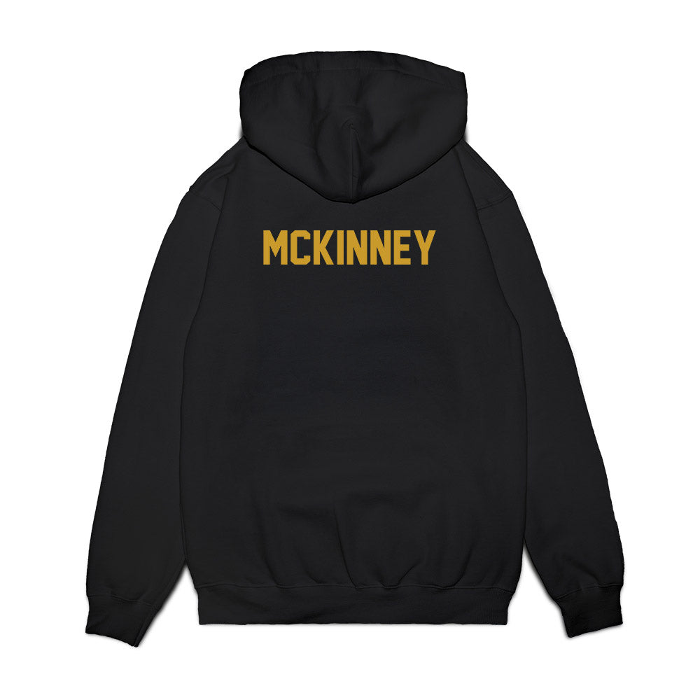 Notre Dame - NCAA Football : D.J. Mckinney - Vintage Helmet Premium Hooded Sweatshirt-1
