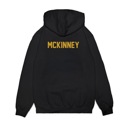 Notre Dame - NCAA Football : D.J. Mckinney - Vintage Helmet Premium Hooded Sweatshirt-1