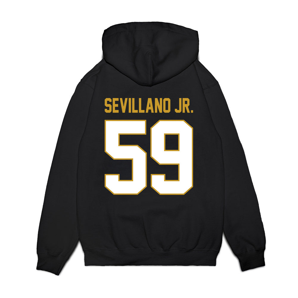 Notre Dame - NCAA Football : Sean Sevillano Jr. - Vintage Helmet Premium Hooded Sweatshirt-1