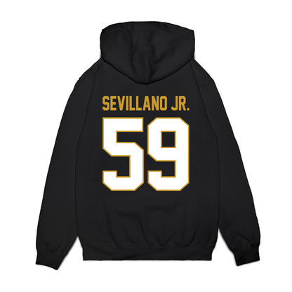 Notre Dame - NCAA Football : Sean Sevillano Jr. - Vintage Helmet Premium Hooded Sweatshirt-1