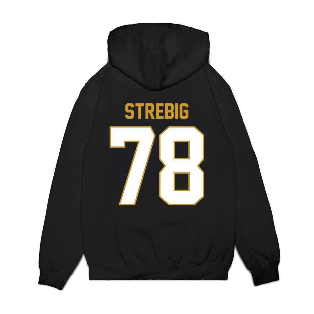 Notre Dame - NCAA Football : Owen Strebig - Vintage Helmet Premium Hooded Sweatshirt-1