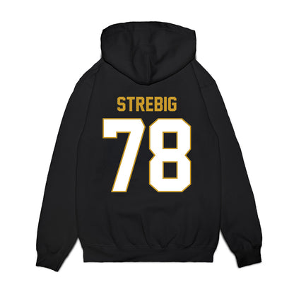 Notre Dame - NCAA Football : Owen Strebig - Vintage Helmet Premium Hooded Sweatshirt-1