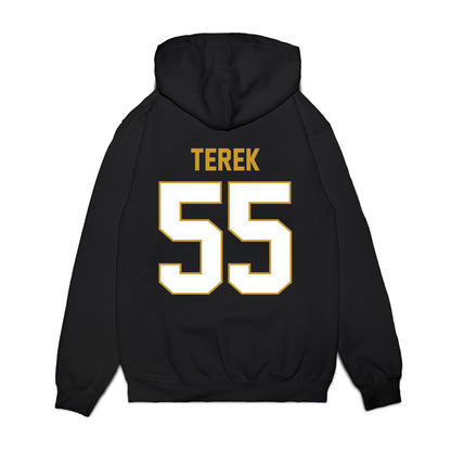 Notre Dame - NCAA Football : Christopher Terek - Vintage Helmet Premium Hooded Sweatshirt-1