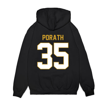 Notre Dame - NCAA Football : Spencer Porath - Vintage Helmet Premium Hooded Sweatshirt-1