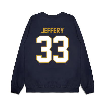 Notre Dame - NCAA Football : Matthew Jeffery - Vintage Helmet Premium Crewneck Sweatshirt-1