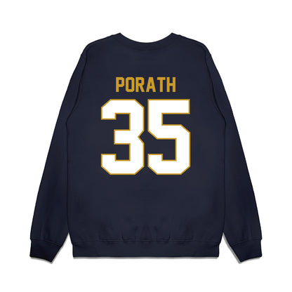 Notre Dame - NCAA Football : Spencer Porath - Vintage Helmet Premium Crewneck Sweatshirt-1