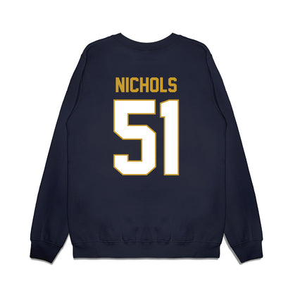 Notre Dame - NCAA Football : Ben Nichols - Vintage Helmet Premium Crewneck Sweatshirt-1