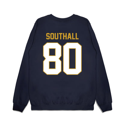 Notre Dame - NCAA Football : Xavier Southall - Vintage Helmet Premium Crewneck Sweatshirt-1
