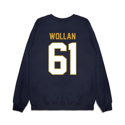 Notre Dame - NCAA Football : Robbie Wollan - Vintage Helmet Premium Crewneck Sweatshirt-1