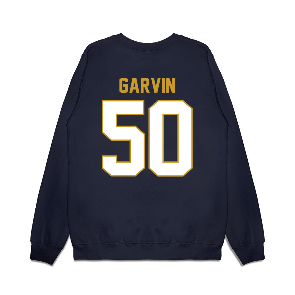 Notre Dame - NCAA Football : Sullivan Garvin - Vintage Helmet Premium Crewneck Sweatshirt-1