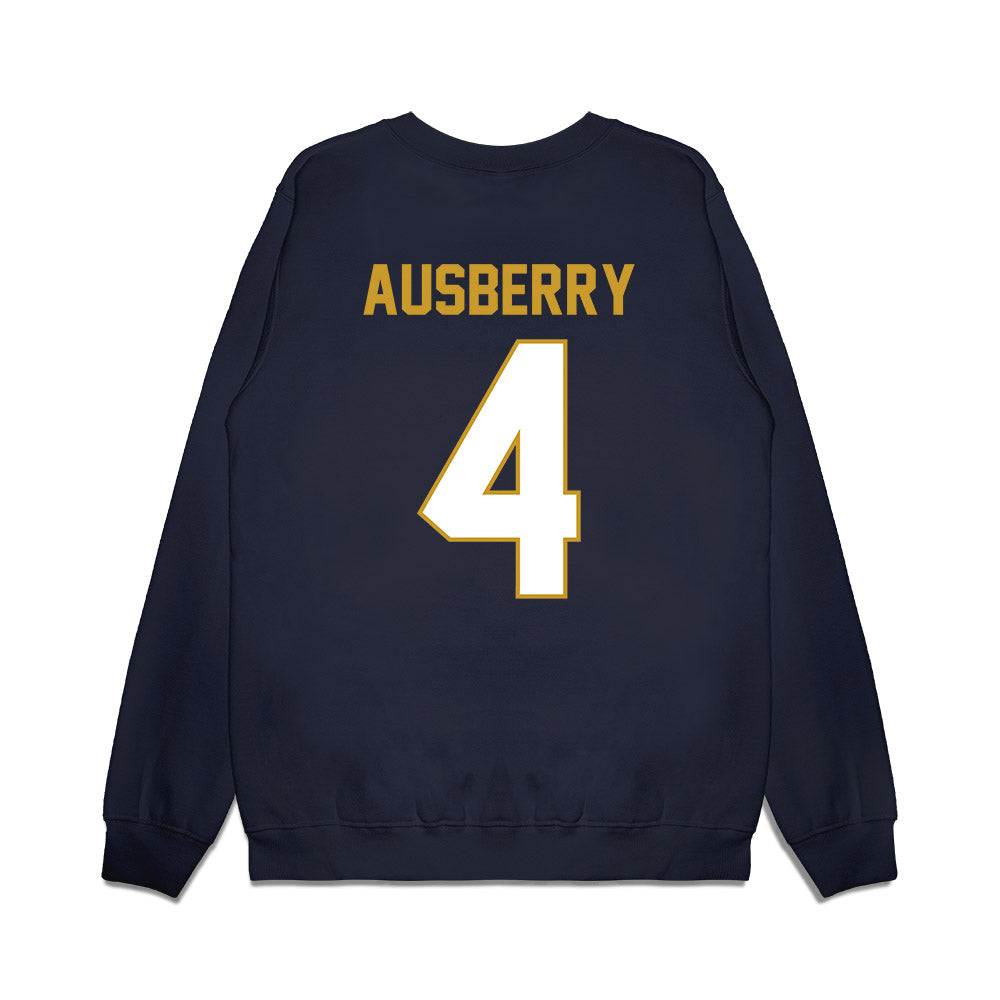 Notre Dame - NCAA Football : Jaiden Ausberry - Vintage Helmet Premium Crewneck Sweatshirt-1