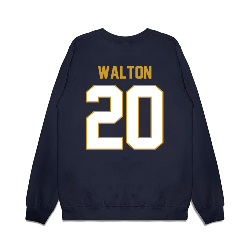 Notre Dame - NCAA Football : Jonaz Walton - Vintage Helmet Premium Crewneck Sweatshirt-1