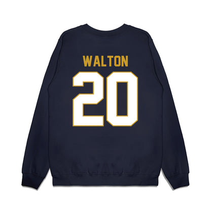 Notre Dame - NCAA Football : Jonaz Walton - Vintage Helmet Premium Crewneck Sweatshirt-1
