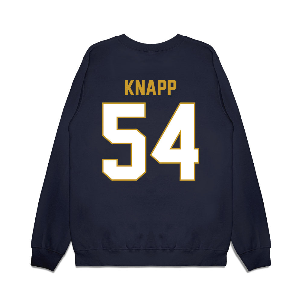 Notre Dame - NCAA Football : Anthonie Knapp - Vintage Helmet Premium Crewneck Sweatshirt-1