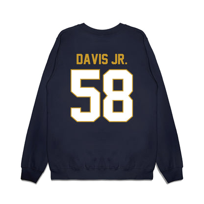 Notre Dame - NCAA Football : Thomas Davis Jr. - Vintage Helmet Premium Crewneck Sweatshirt-1