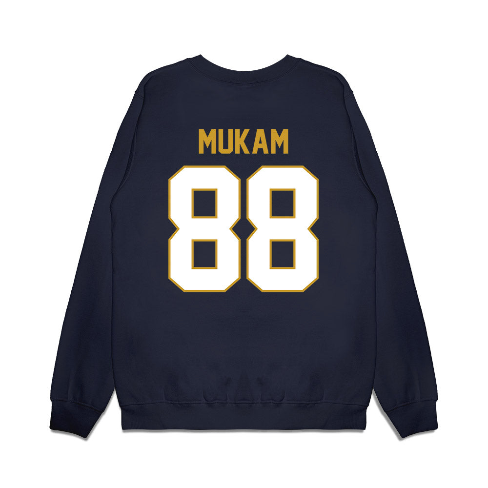 Notre Dame - NCAA Football : Armel Mukam - Vintage Helmet Premium Crewneck Sweatshirt-1