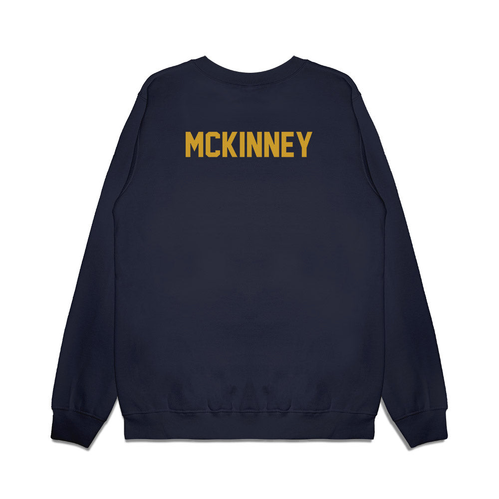 Notre Dame - NCAA Football : D.J. Mckinney - Vintage Helmet Premium Crewneck Sweatshirt-1