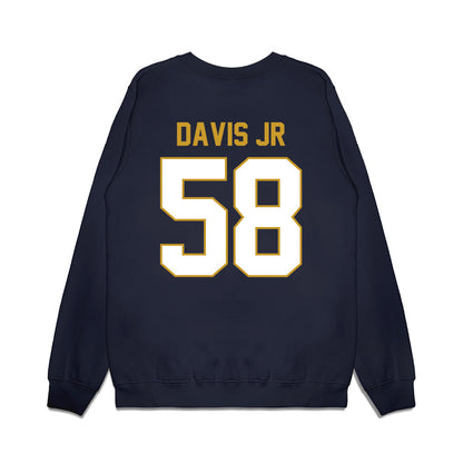 Notre Dame - NCAA Football : Thomas Davis Jr - Vintage Helmet Premium Crewneck Sweatshirt-1